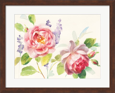 Framed Watercolor Roses Print