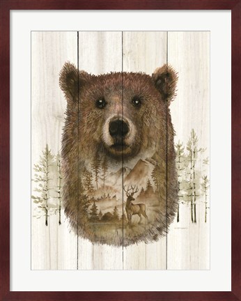 Framed Bear Wilderness Portrait Print