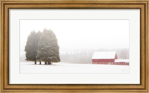 Framed Winter Farm Print