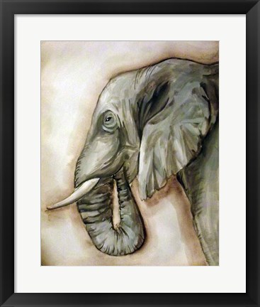 Framed Elephant Portrait Print