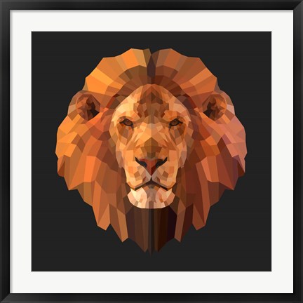 Framed Lion Print