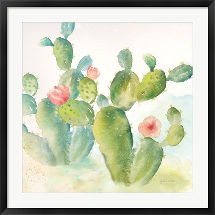 Framed Cactus Garden III Print