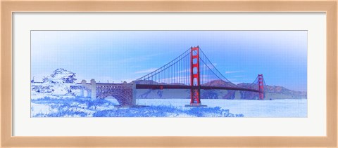 Framed Pop of Color, Golden Gate Bridge, San Francisco Print