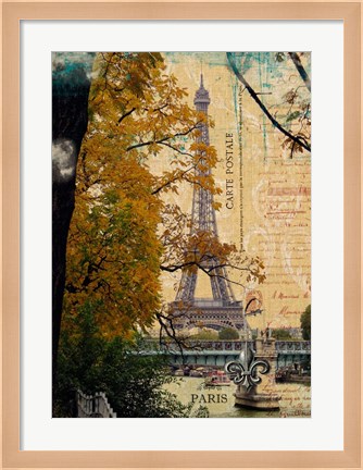 Framed Eiffel in October Print