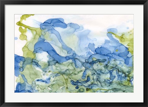 Framed Ocean Influence Blue/Green Print