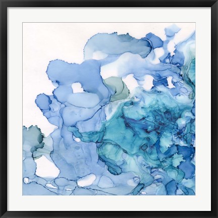 Framed Ocean Influence Blue Print