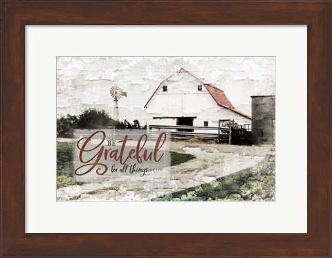 Framed Be Grateful Print