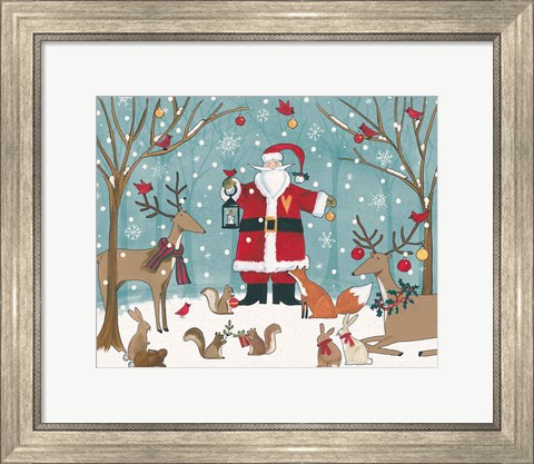 Framed Woodland Christmas VI Print