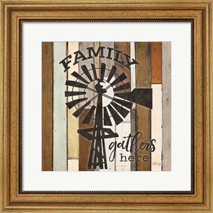 Framed Family Gathers Here Print