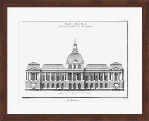 Framed Architectural Elevation III Print