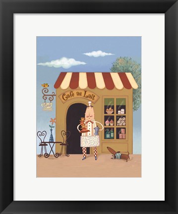 Framed Cafe Chef II Print