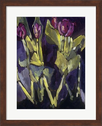 Framed Violet Spring Flowers I Print