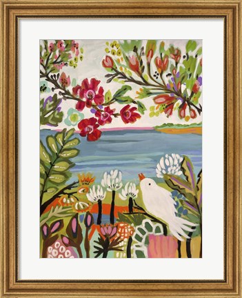 Framed Birds in the Garden II Print