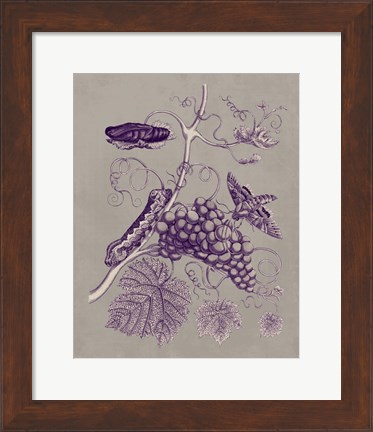 Framed Nature Study in Plum &amp; Taupe III Print