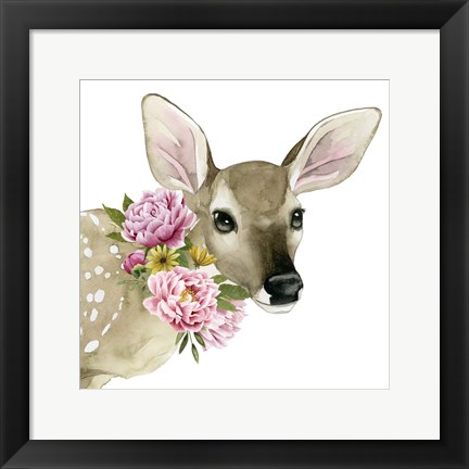 Framed Deer Spring I Print