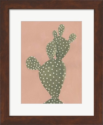 Framed Coral Cacti II Print