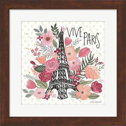Framed Paris is Blooming III Print