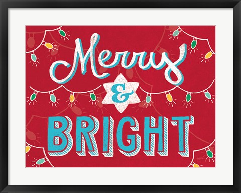 Framed Merry and Bright v2 Print