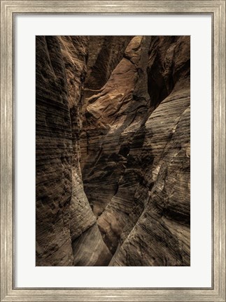 Framed Narrow Slot Canyon 2 Print
