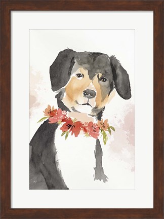 Framed Puppy I Print