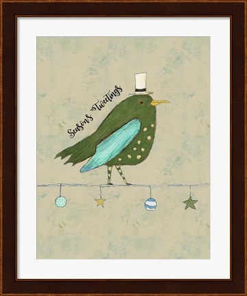 Framed Season&#39;s Tweetings Print