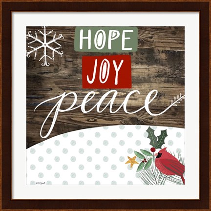 Framed Hope Joy Peace Print