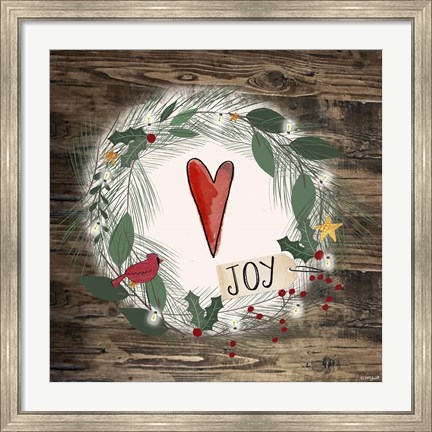 Framed Joy Heart Print