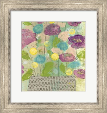Framed Purple and Yellow Floral II Print