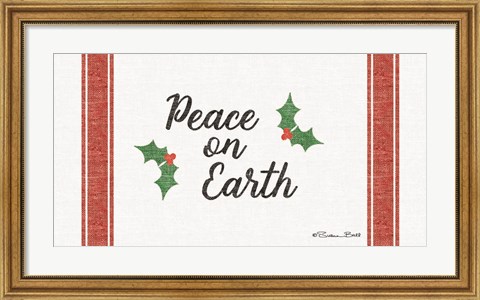 Framed Peace on Earth Grain Sack Print